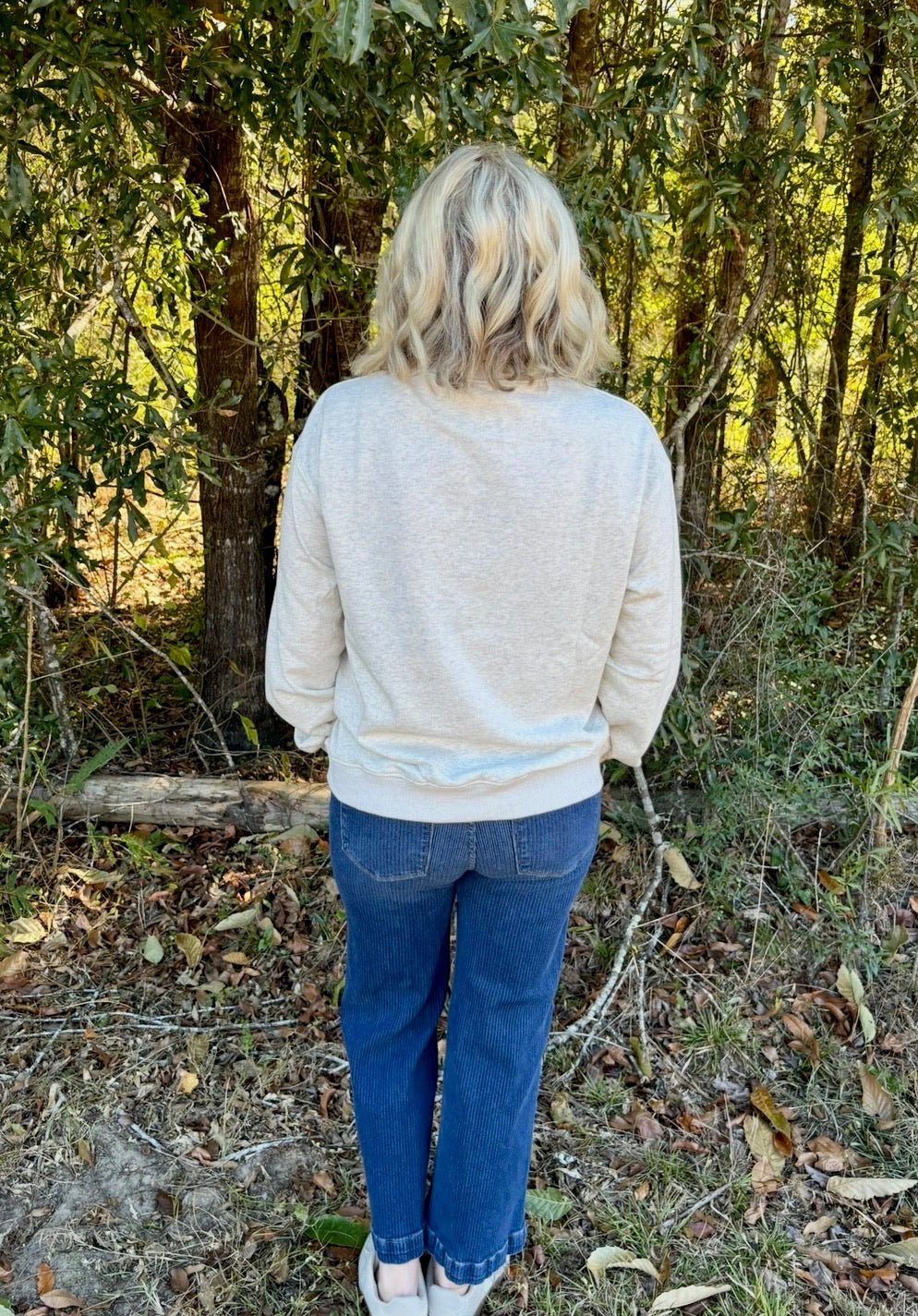 Patchwork Pray Sweatshirt - Jessi Jayne Boutique