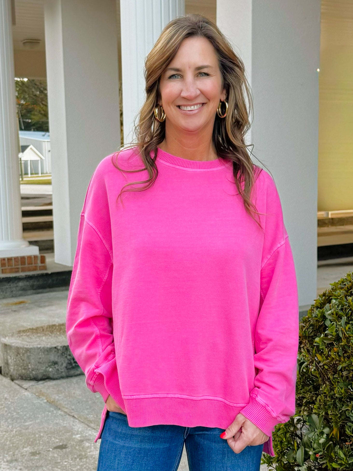 Everyday Essential Acid Washed Sweatshirt - Jessi Jayne Boutique