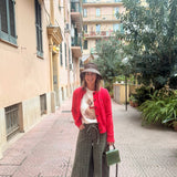 Off Duty Olive Windowpane Corduroy Wide-Leg Pants - Jessi Jayne Boutique