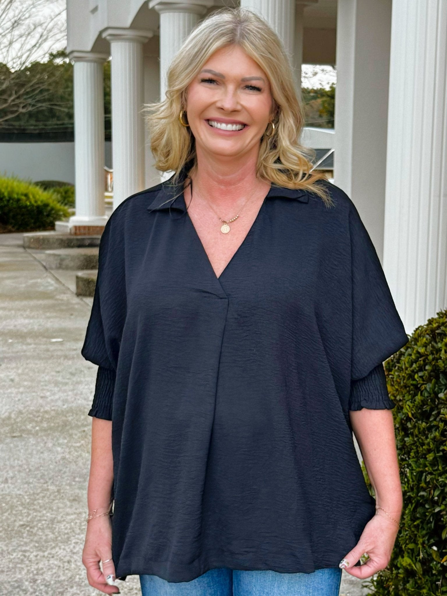 Everyday Icon Black Blouse - Jessi Jayne Boutique