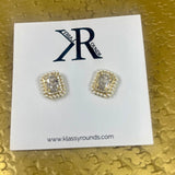 Charlotte Pearl and Sparkle Stud Earrings - Jessi Jayne Boutique