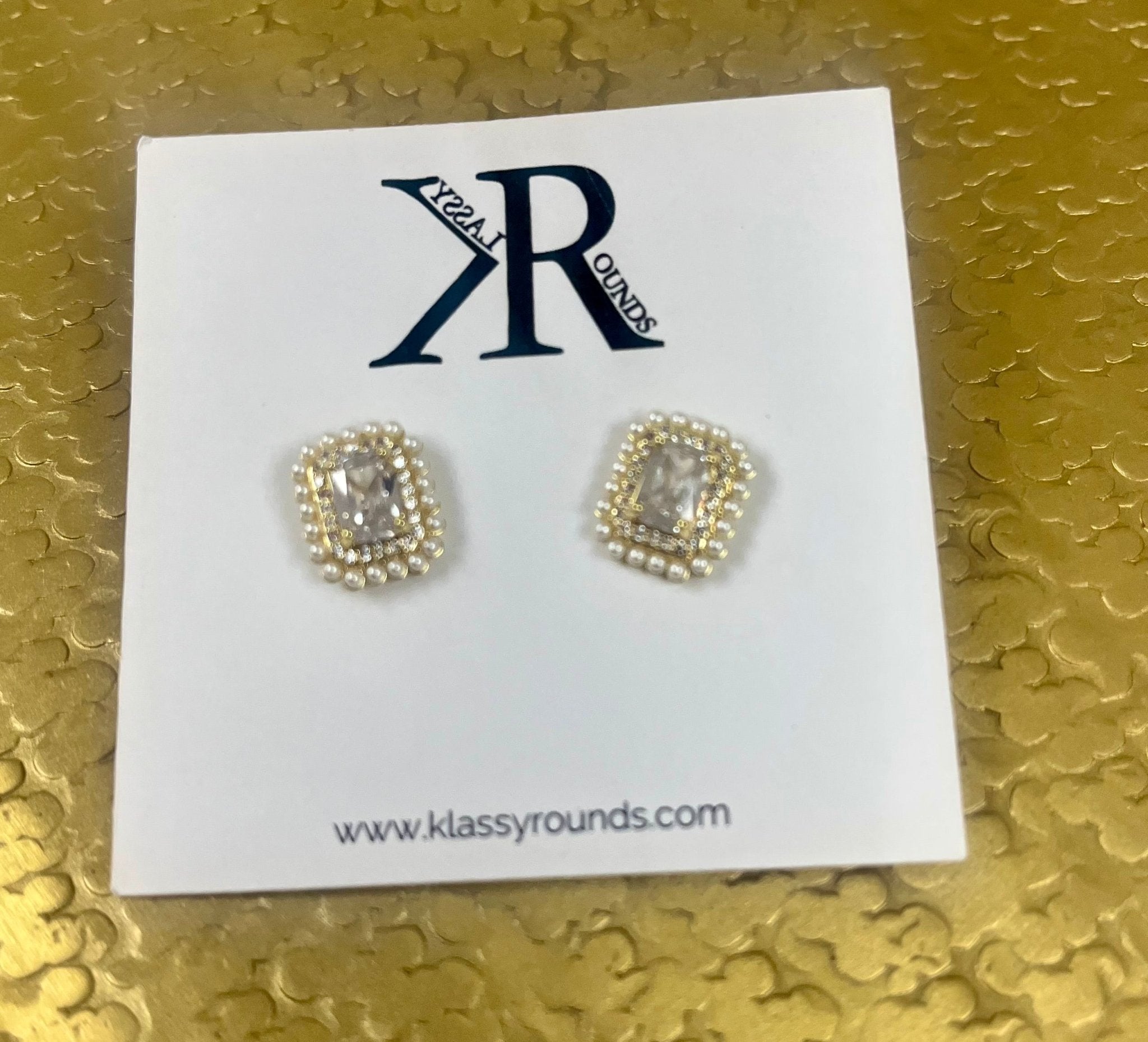 Charlotte Pearl and Sparkle Stud Earrings - Jessi Jayne Boutique