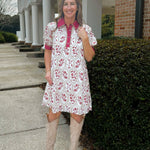 Crimson Garden Embroidered Mini Dress - Jessi Jayne Boutique