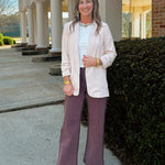 Nude Luxe Gathered - Sleeve Blazer - Jessi Jayne Boutique