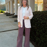 Nude Luxe Gathered - Sleeve Blazer - Jessi Jayne Boutique