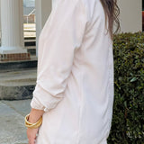 Nude Luxe Gathered - Sleeve Blazer - Jessi Jayne Boutique