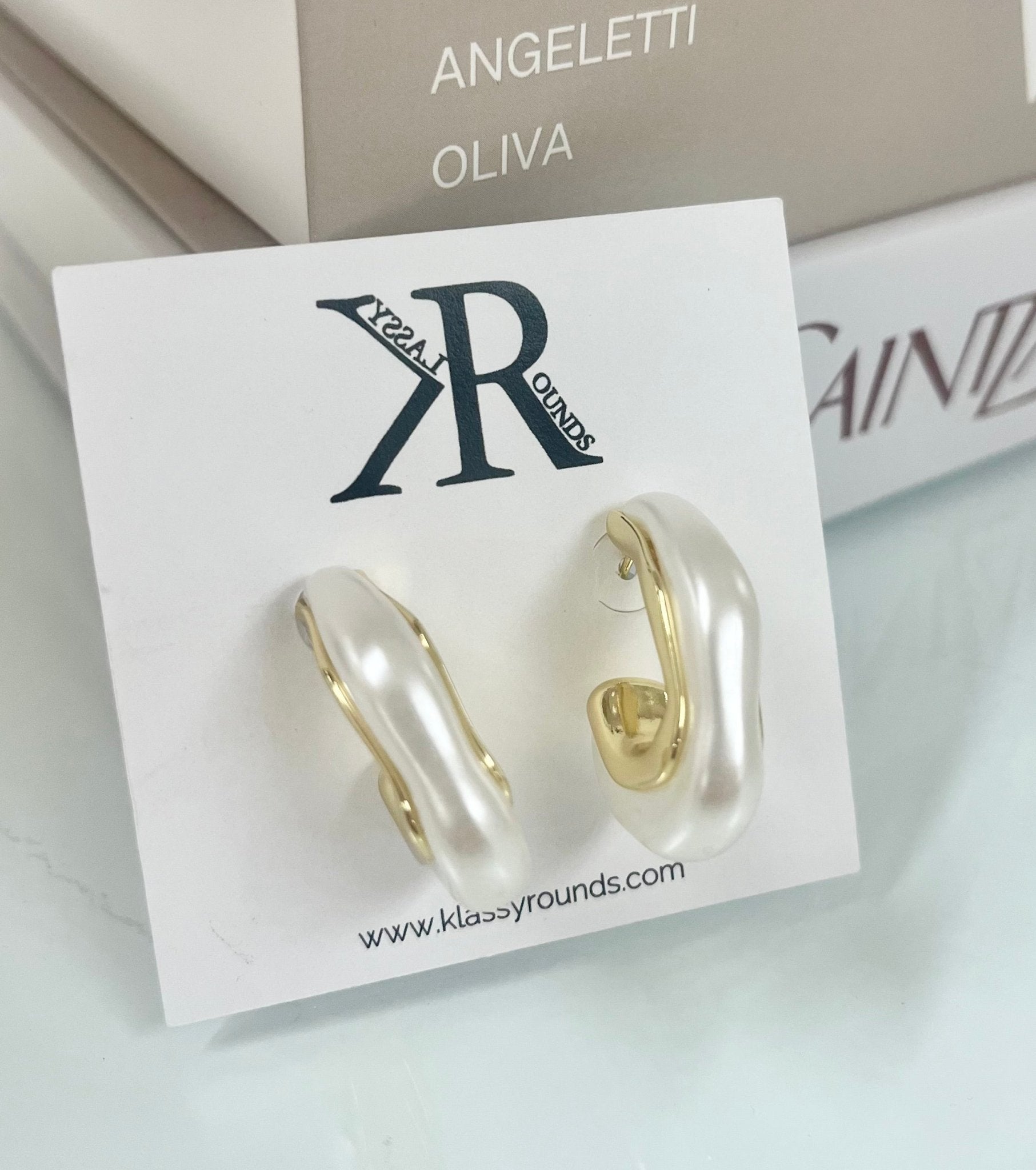 Pearl Essence Hoops - Jessi Jayne Boutique