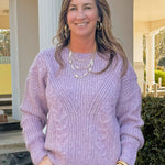 Frosted Cable Cozy Sweater - Jessi Jayne Boutique
