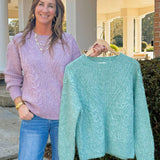 Frosted Cable Cozy Sweater - Jessi Jayne Boutique