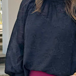 Shadow Garden Textured Blouse - Jessi Jayne Boutique