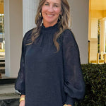 Shadow Garden Textured Blouse - Jessi Jayne Boutique