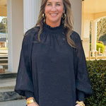 Shadow Garden Textured Blouse - Jessi Jayne Boutique