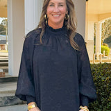 Shadow Garden Textured Blouse - Jessi Jayne Boutique