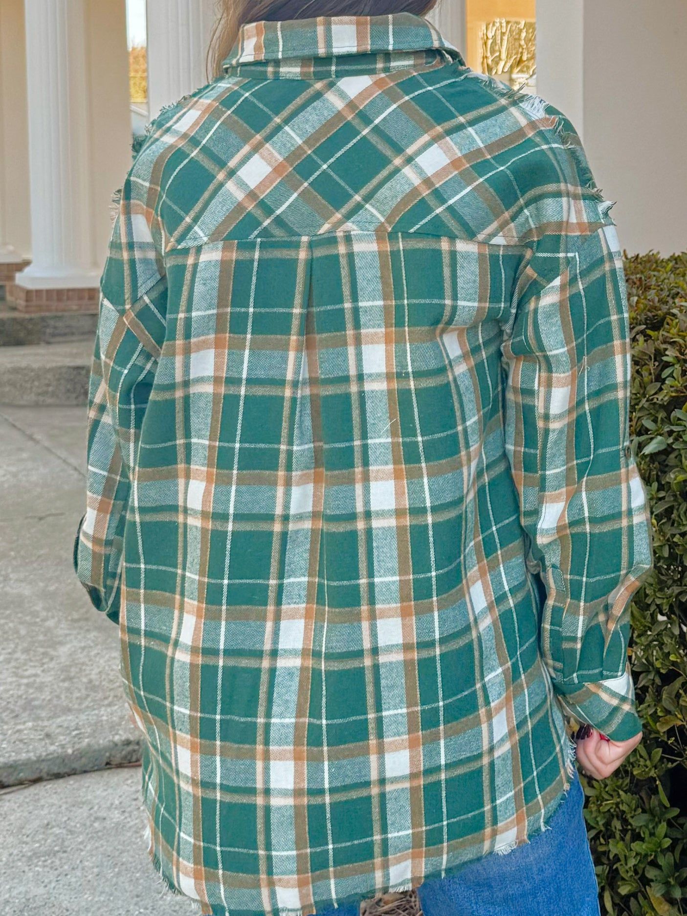 Evergreen Trails Plaid Button - Up Top - Jessi Jayne Boutique