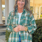 Evergreen Trails Plaid Button - Up Top - Jessi Jayne Boutique