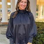 Black Tie Affair Blouse - Jessi Jayne Boutique