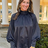 Black Tie Affair Blouse - Jessi Jayne Boutique
