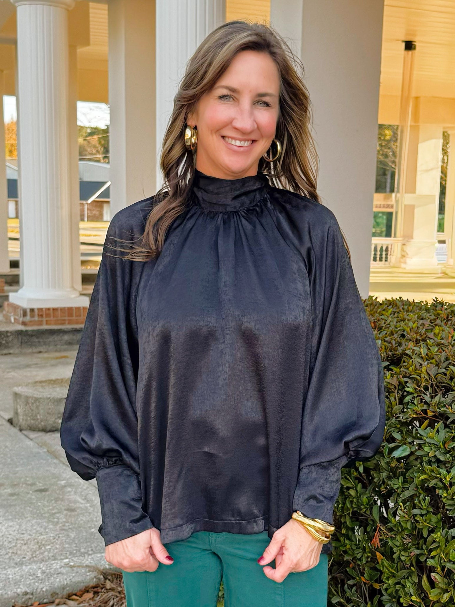 Black Tie Affair Blouse - Jessi Jayne Boutique