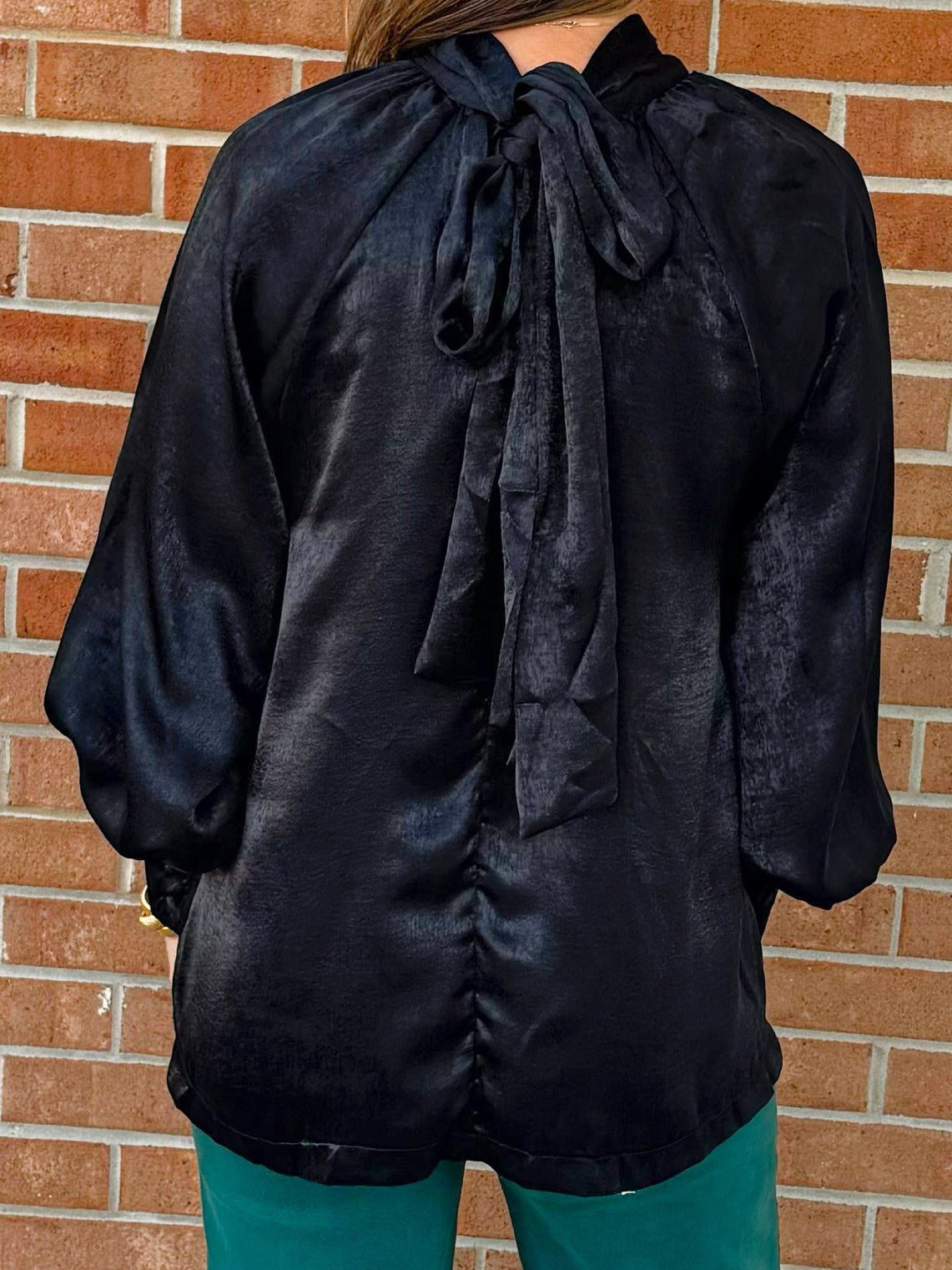 Black Tie Affair Blouse - Jessi Jayne Boutique