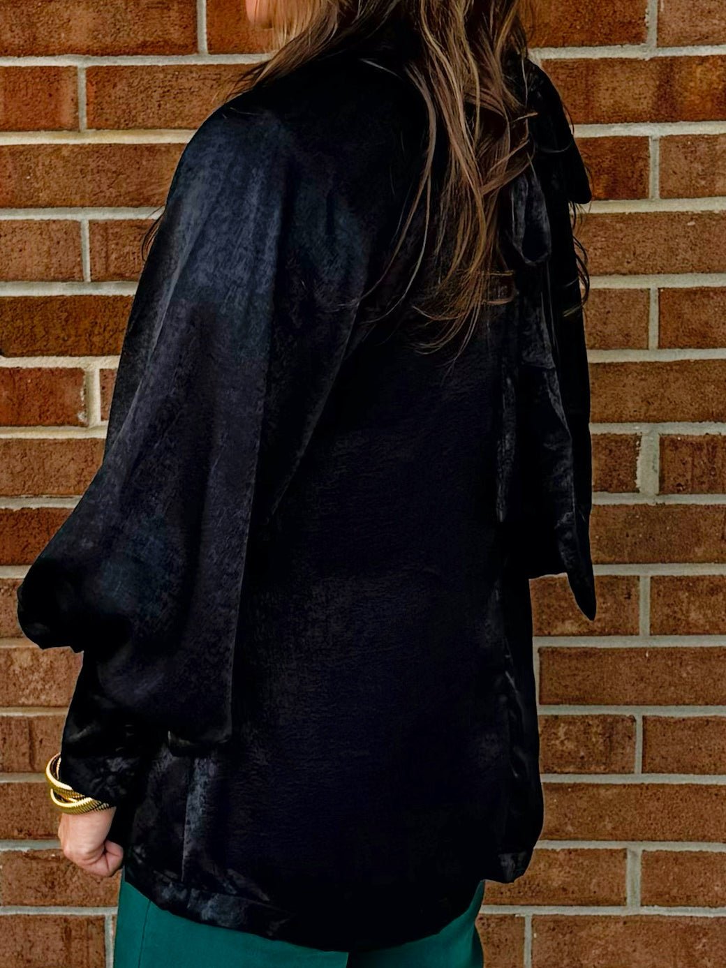 Black Tie Affair Blouse - Jessi Jayne Boutique