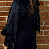 Black Tie Affair Blouse - Jessi Jayne Boutique