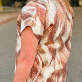 Copper Shimmer Metallic Top - Jessi Jayne Boutique