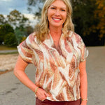 Copper Shimmer Metallic Top - Jessi Jayne Boutique