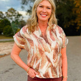 Copper Shimmer Metallic Top - Jessi Jayne Boutique