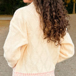 Blush Snowfall Zip Up Sweater - Jessi Jayne Boutique