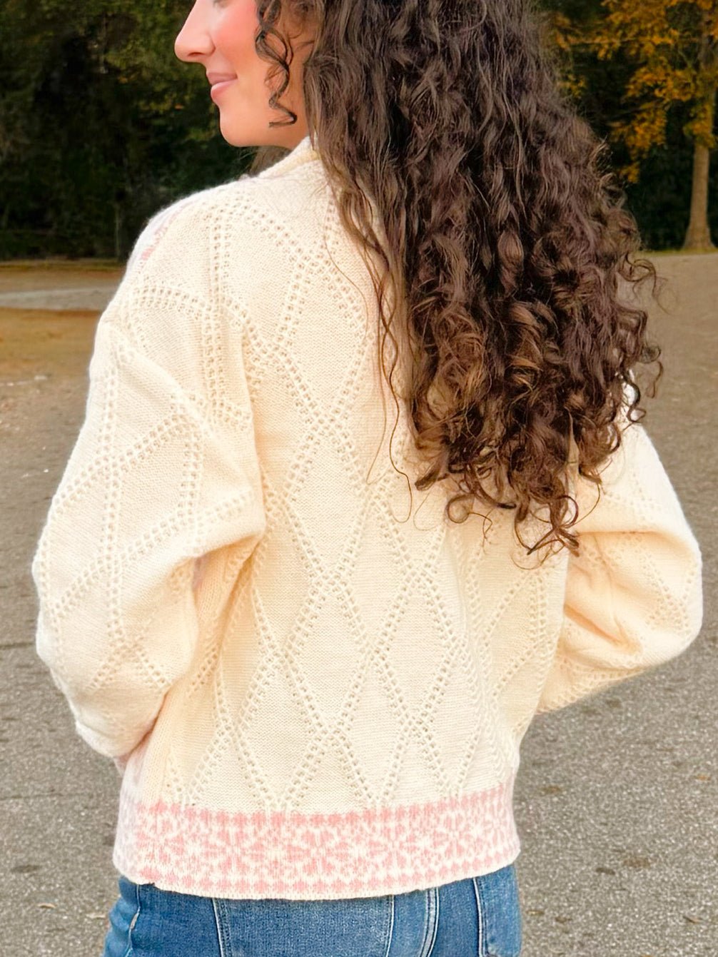 Blush Snowfall Zip Up Sweater - Jessi Jayne Boutique
