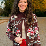 Midnight Garden Floral Sweater - Jessi Jayne Boutique