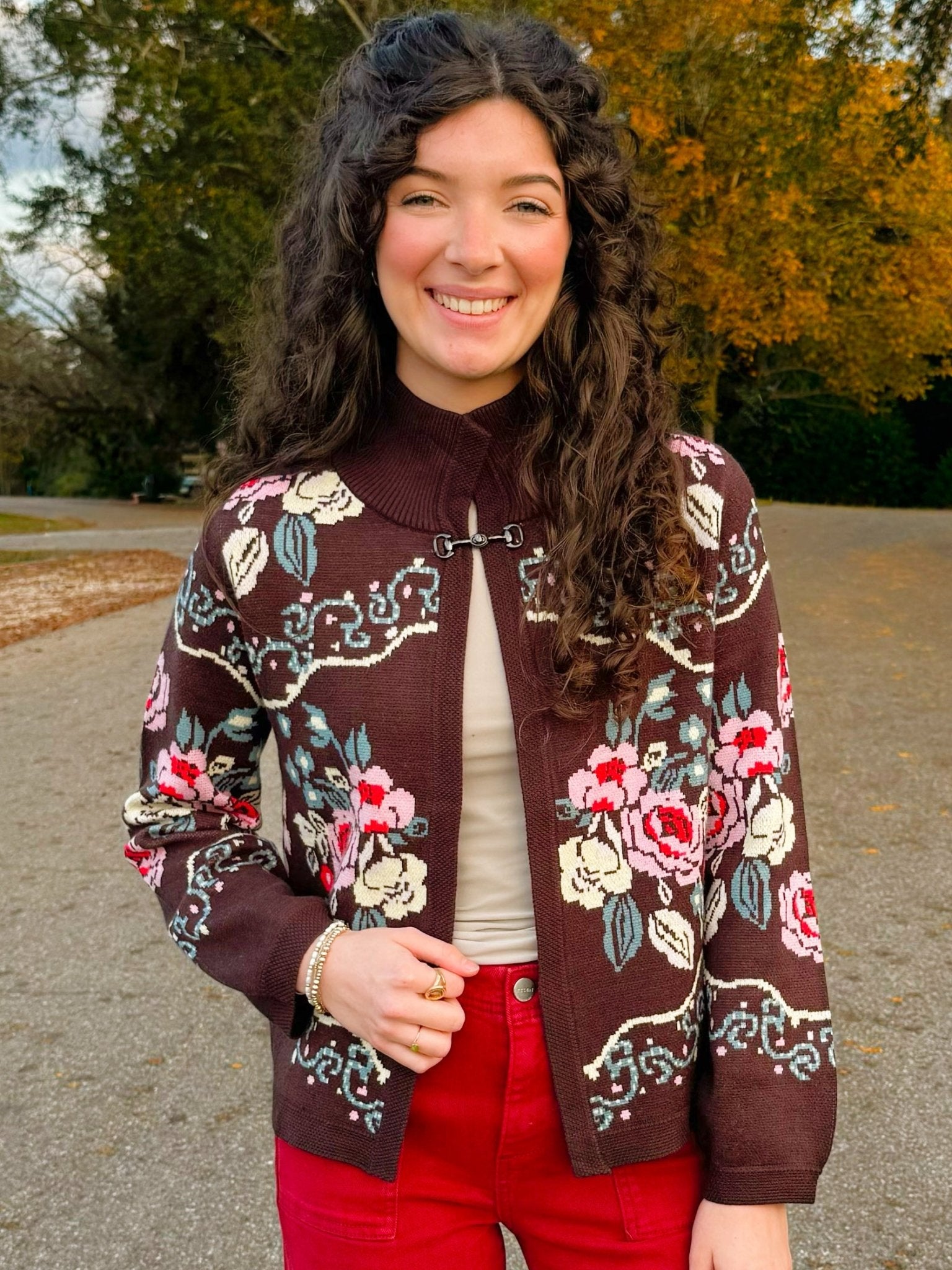 Midnight Garden Floral Sweater - Jessi Jayne Boutique