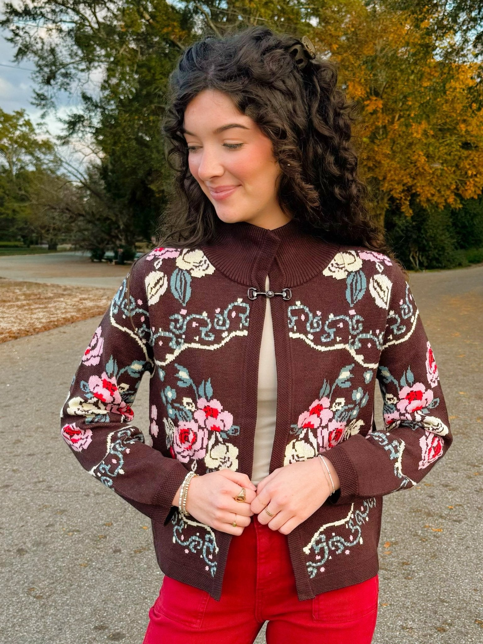 Midnight Garden Floral Sweater - Jessi Jayne Boutique