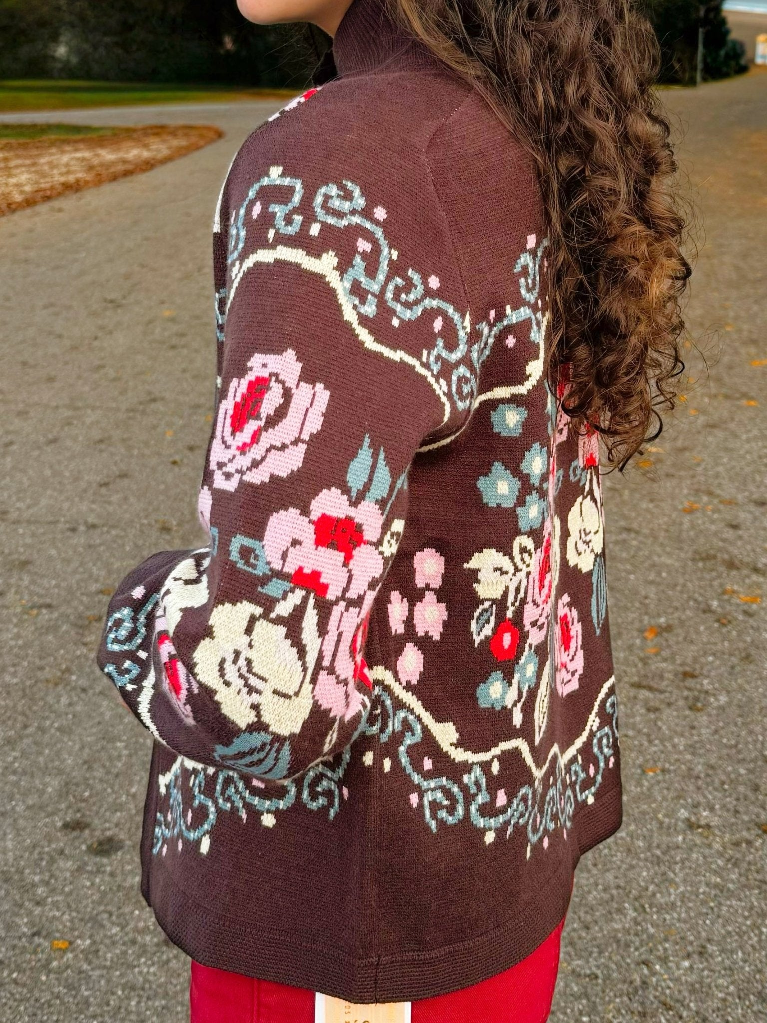 Midnight Garden Floral Sweater - Jessi Jayne Boutique