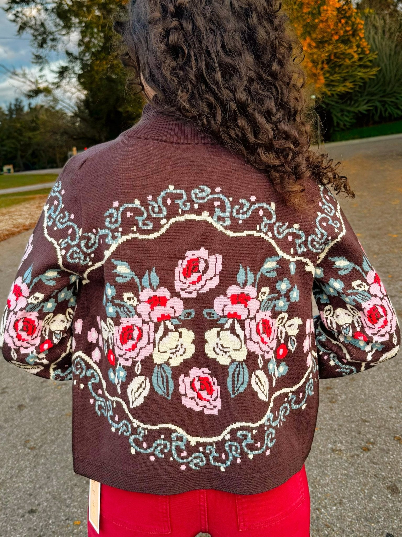 Midnight Garden Floral Sweater - Jessi Jayne Boutique