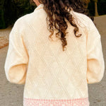 Blush Snowfall Zip Up Sweater - Jessi Jayne Boutique