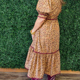 Autumn Rose Corduroy Midi Dress - Jessi Jayne Boutique
