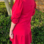 Wine and Wander Plaid Trim Dress - Jessi Jayne Boutique