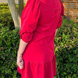 Wine and Wander Plaid Trim Dress - Jessi Jayne Boutique