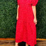 Scarlet Statement Puff Sleeve Dress - Jessi Jayne Boutique