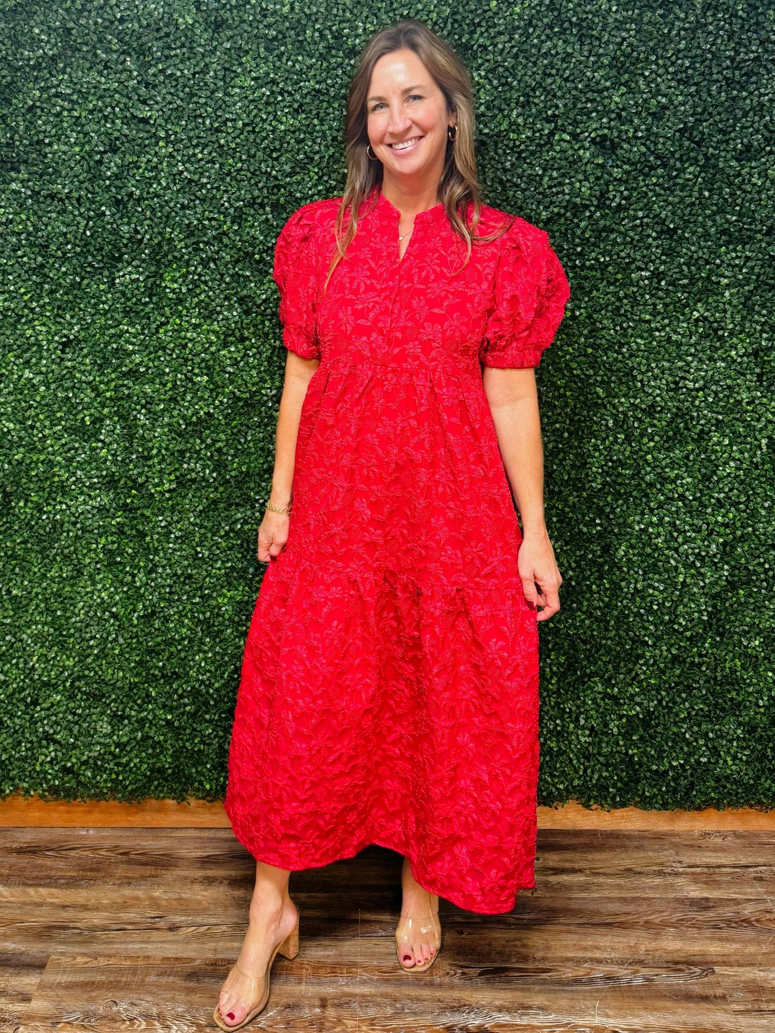 Scarlet Statement Puff Sleeve Dress - Jessi Jayne Boutique