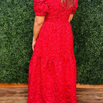 Scarlet Statement Puff Sleeve Dress - Jessi Jayne Boutique