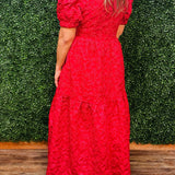 Scarlet Statement Puff Sleeve Dress - Jessi Jayne Boutique