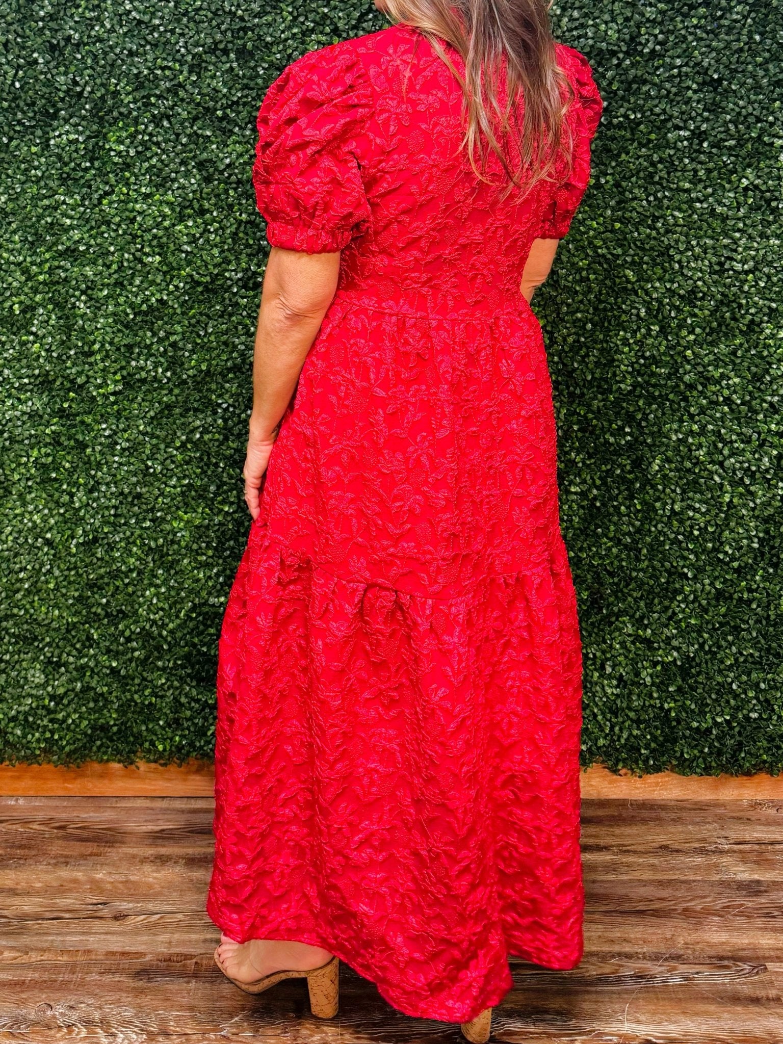 Scarlet Statement Puff Sleeve Dress - Jessi Jayne Boutique