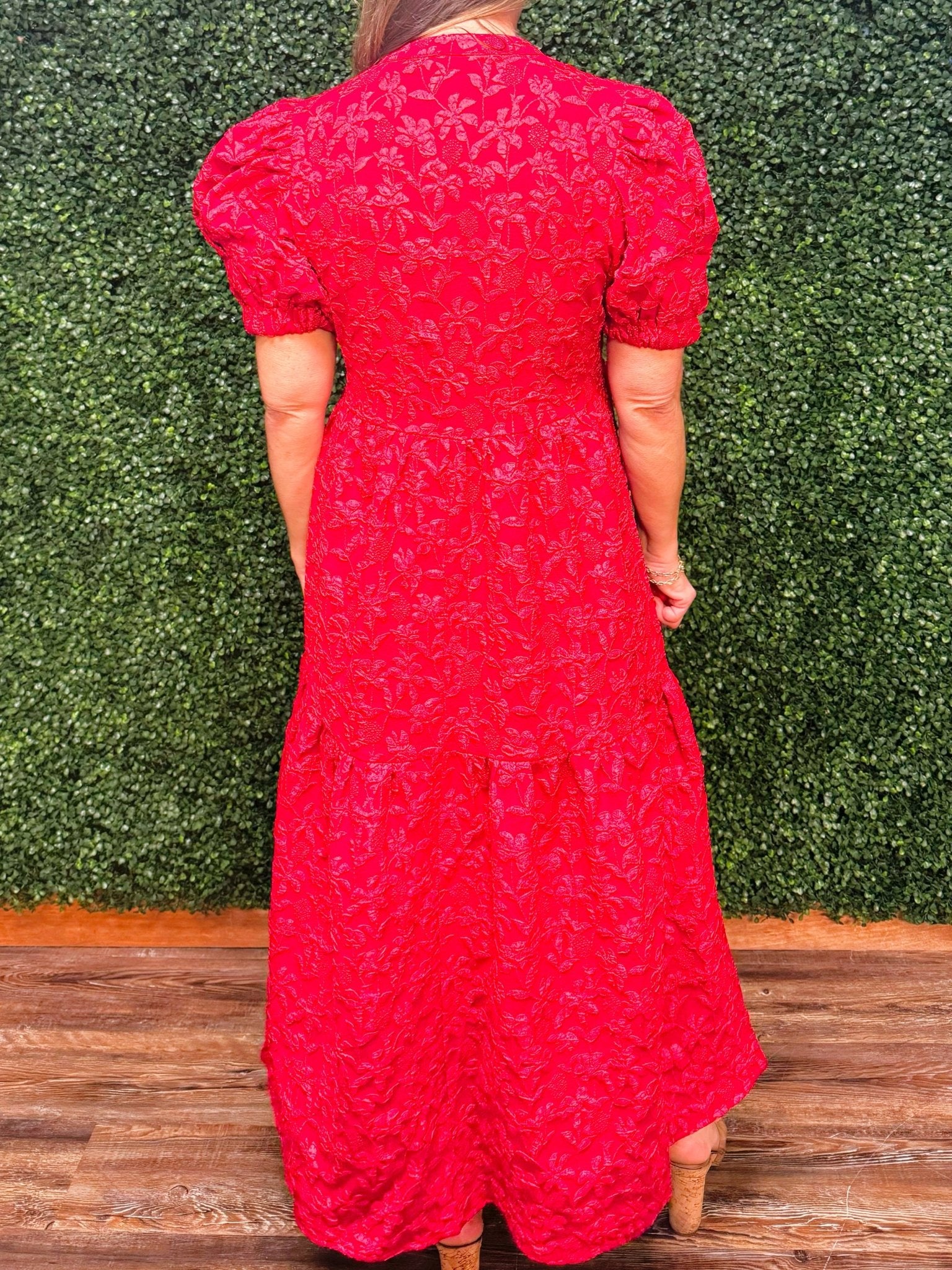 Scarlet Statement Puff Sleeve Dress - Jessi Jayne Boutique