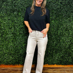 Risen Silver Mist High Rise Wide Jeans - Jessi Jayne Boutique