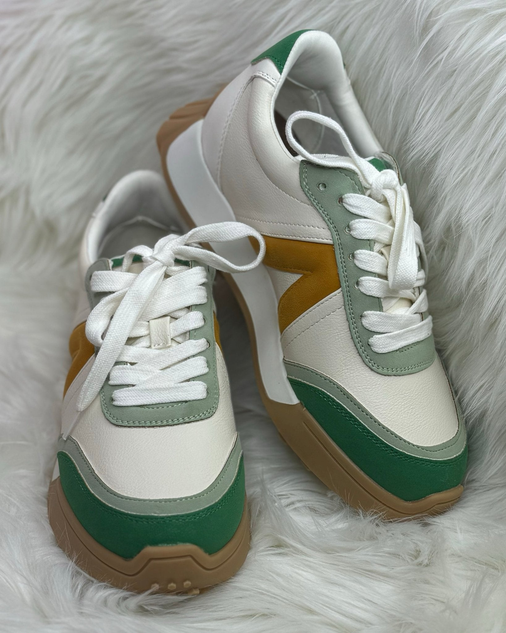 Mia Town Green Multi Platform Sneakers - Jessi Jayne Boutique