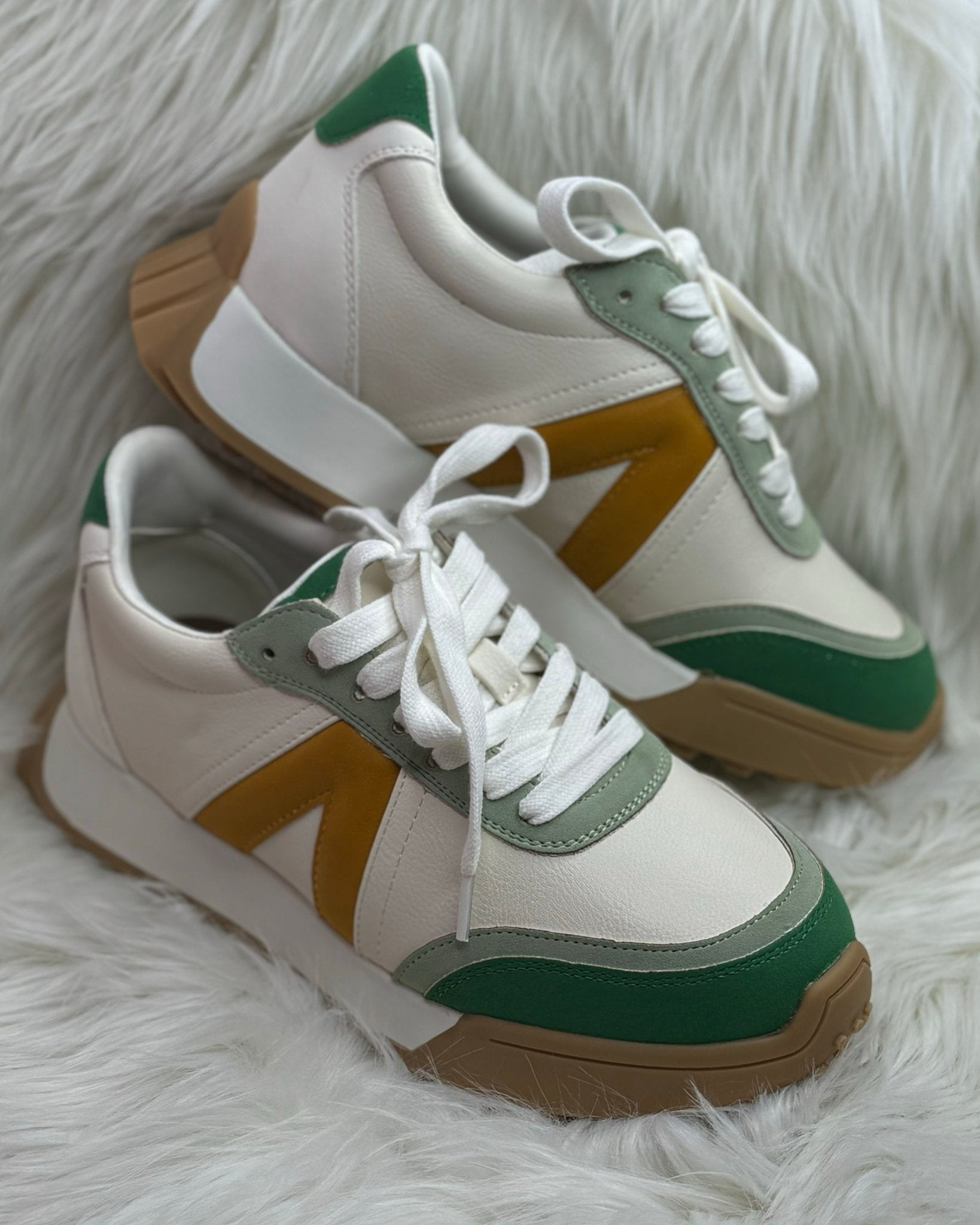 Mia Town Green Multi Platform Sneakers - Jessi Jayne Boutique