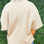 Ridge Textured Half Zip Top - Jessi Jayne Boutique