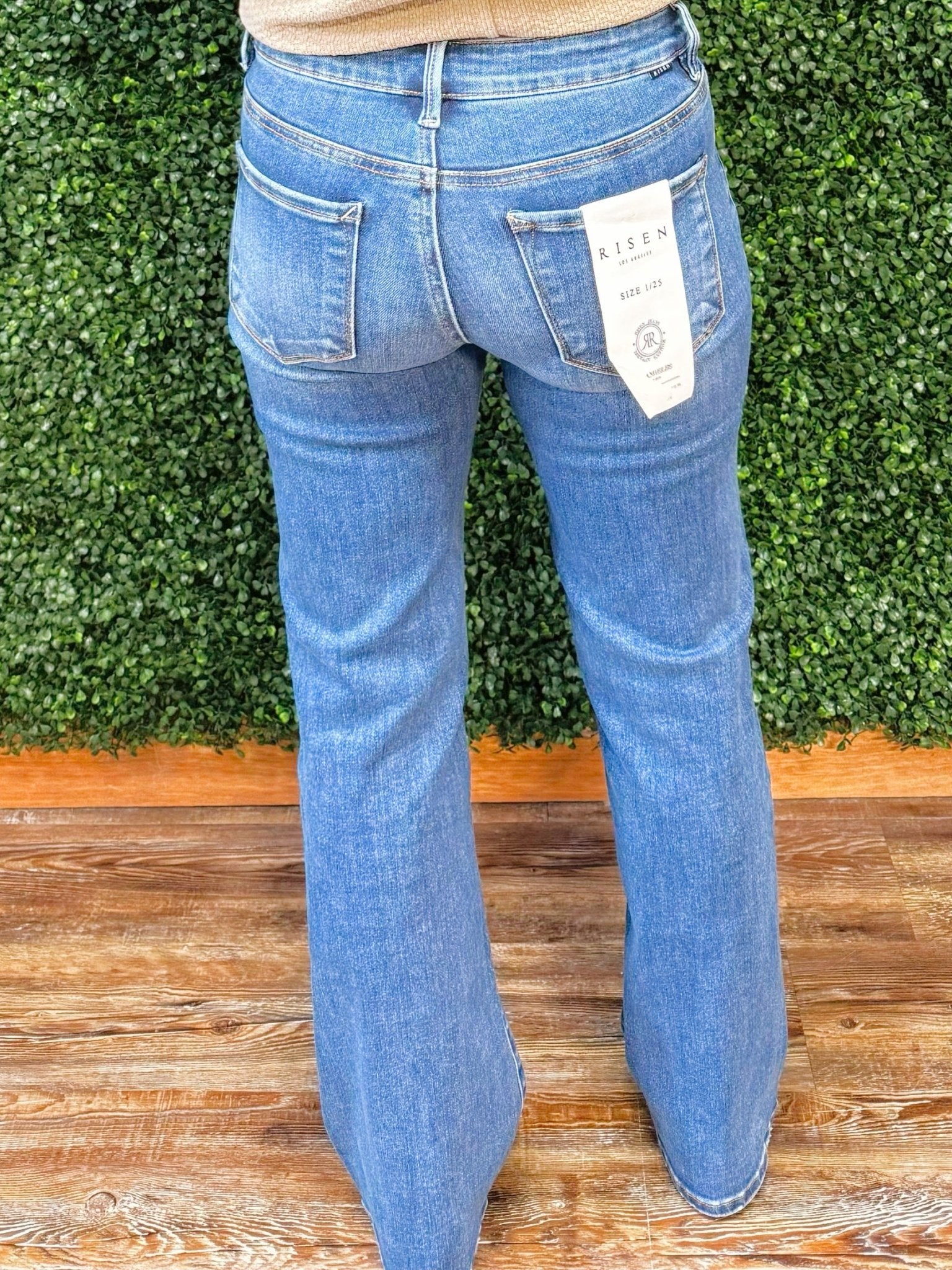 Risen Tummy Control Low Rise Bootcut Jeans - Jessi Jayne Boutique